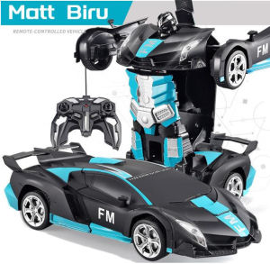 RC Mobil Berubah Robot Remote Control Transform Car Remot Kontrol  1: 18 Mainan Mobil Remote Control RC Transformer Mobil Remote Control Jadi Robot