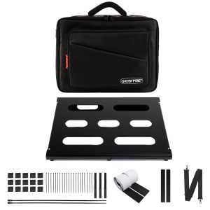 Ghost Fire Guitar Pedal Board Ultrathin Aluminum Effect Pedalboard16.9"x12" with Carry Bag U series (UP-03 Deluxe suit)