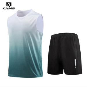 KAMB 2pcs tanktop pria Ada Kantong + Pinggang Karet Ukuran L-5XL