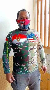 Jersey Olahraga Kaos Panjang Loreng Multicam NKRI: Bahan Dryfit Atasan Pakaian Pria TNI AD US Army Garuda Shield Benang Polyester Melar Elastis Umum Tshirt Akmil Hiking Outdoor Sporty Multifungsi Sublim Printing Bukan DTF Draifit Sablon Tinta Efson Drifit