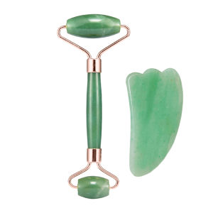 Marino Home กัวซา Gua Sha ลูกกลิ้งนวดหน้า ลูกกลิ้งหยกธรรมชาติ หินนวดหน้า No.Y1227