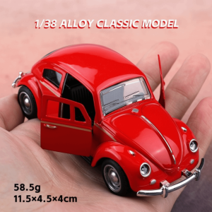 NOCASE 1: 36 โมเดลรถโลหะผสมแบบเรโทรบีเทิล ประตูคู่ โลหะผสม โมเดลรถของเล่น ตกแต่ง คลาสสิก ของตกแต่งยานพาหนะขนาดเล็ก ของขวัญของเล่นวันเกิด
