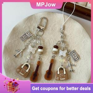 【MPJow】 Violin Keychain Bear Handbag Phone Chain Charm Pendant Keyring Jewelry For Girl Women Gift Bag Decoration