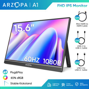 ARZ0PA A1-15.660Hz Kickstand PortableGaming Monitor 1080P FHD with USB CHDMI Monitor Extension Screen for PCMac Laptop Switch Xbox PS