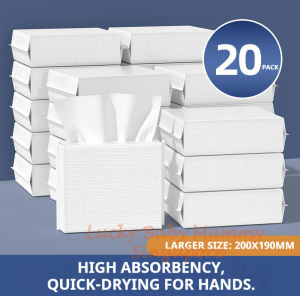 【20 packs/Box】Manhua Commercial Tissue Hand Towels Paper 120 Sheets For Public Use Flushable