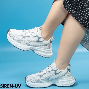 SEPATU SNEAKERS WANITA CANTIK ELEGANT UNIK KOREA TRAVEL BAHAN PU IMPORT SIREN