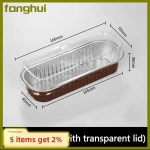fanghui 10Pcs Mini Loaf Pans With Without Lids Rectangle Aluminum Foil Baking Pans Reusable Mini Bread Containers Muffin Tins