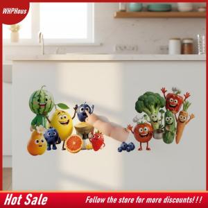【COD】🔥🔥🔥 PVC Self-Adhesive Vegetable Wall Decals for Home Decor With Expressive Emotions Easy Peel and Stick