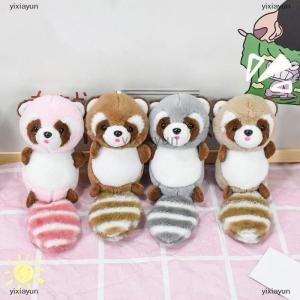 [COD] yixiayun Cartoon Plush Long Tailed Raccoon Stuffed Doll Toys Pendant Key Chain Backpack Decoration Gifts