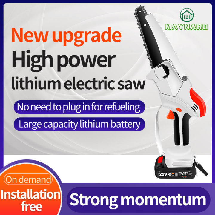 Mini Chainsaw, 6 Inch Electric Chainsaw Cordless,Easy Carry for Wood ...