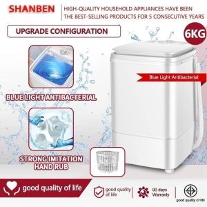 [New Arrival] SHANBEN Portable Fully Automatic Mini Washing Machine Drying Function Free Dehydration Basket