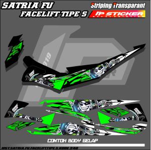 SATRIA FU FACELIFT TIPE S (COD) STIKER STRIPING MOTOR SUZUKI SATRIA FU FACELIFT TIPE S - STIKER LIST GRAFIK SIMPLE WARNA VARIASI DESAIN RACING HOLOGRAM DAN TRANSPARAN BISA COD IP. PROJECT.KODE-240