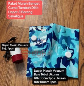 MVS-20 Plastik Vakum Baju Daya Hisap Kuat Vacum Bag Baju Spring Cocok Berbagai Jenis Plastik