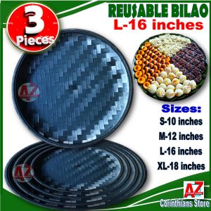 3 pcs Plastic Bilao Reusable Size Small Medium Large Extra Large food graded plastic