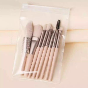 FXG - Kuas Set Make Up 8pcs Set Mini Travel Brush Kosmetic Beauty Gratis Pounch TMW02
