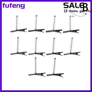 fufeng 10Pcs Black Metal Pinch Alligator Hair Clips 40mm With Wire Spring Craft Hairpin For Fashion Party Favor Children Toy