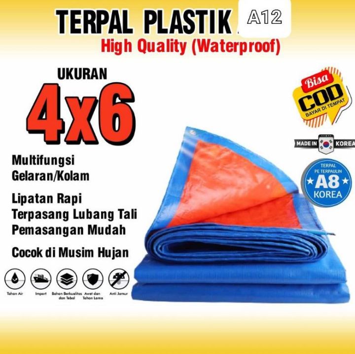TERPAL A12 atau A8 UKURAN 4×8 4×7 4×6 4×5 bisa cod