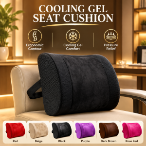 DecoRaya Bantal Sokongan Tulang Belakang Mudah Alih Portable Car Lumbar Support Cushion Lightweight Travel Back Pillow Ergonomic Design Highway Journey Traffic Jam Relief Multiple Vehicle Use 便携式汽车靠垫 DR