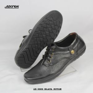 SEPATU CASUAL KULIT PRIA MODEL SEMI FORMAL TALI 4 HOLE