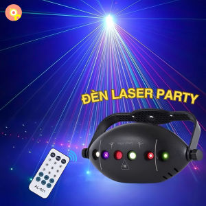 Đèn Laser DJ3 – 72 Họa Tiết Led Laser Sân Khấu Cảm Ứng Nhạc Có Remote Cổng Type-C Hiện Đại