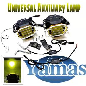 UNIVERSAL AUXILIARY LAMP/MINI DRIVING LIGHT W/ YELLOW COVER FOR MOTORCYCLE