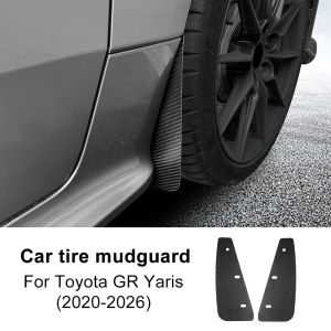 Front Tire Fender Mudguard Refit For Toyota Yaris GR 2020 2021 2022 2023 2024 2026 3K Cloth Carbon Fiber Car Protect Mud Flaps
