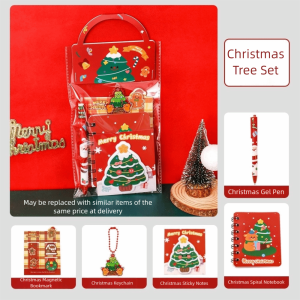 JING Christmas Tree Christmas Stationery Set Christmas Theme Study Items Santa Claus Christmas Gel Pen Portable Kids School Supplies Christmas Gifts