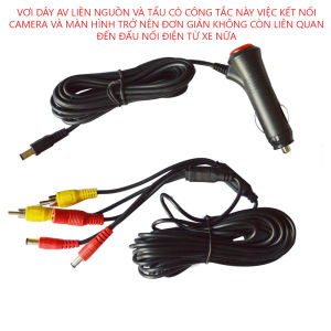 Dây camera lùi tích hợp tín hiệu AV và nguồn 2in1