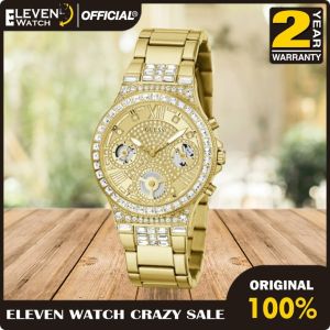 [Promo] Jam Tangan Wanita Guess GW0320L2 MOONLIGHT Gold Tone Case Gold Tone Stainless Steel Original Garansi 2 Tahun [✔COD][100% Authentic]