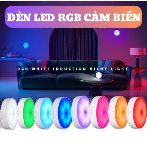 Đèn led cảm biến cơ thể treo tường tủ bếp RGB đa màu sắc