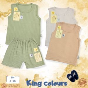 Baju Bayi Setelan Singlet Anak Kaos Ridges Polos Premium Quality World Colours Fantasy Colours Royal Colours/ Baju Bayi Perempuan / Baju Bayi Laki Laki / Baju Bayi Baru Lahir / Setelan Bayi