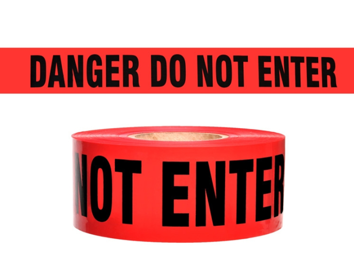 Pro Line Safety: Red Danger Do Not Enter Barricade Tape - 3" X 1000 Ft Roll (2 Mil)