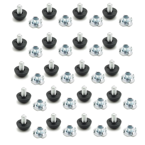 Practical Adjustable Furniture Feet 20 Pack M8Threaded Leveling Screws for Uneven Floor Chair Leg Stabilizers