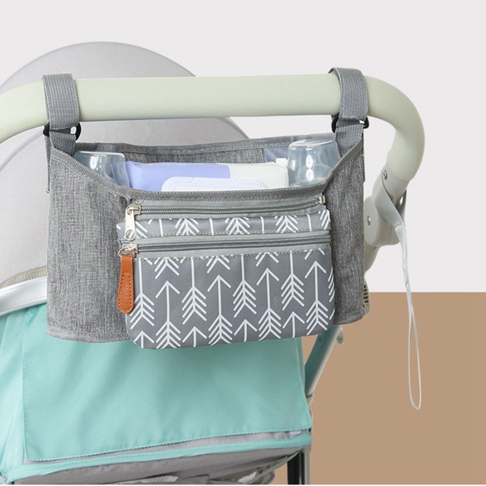 กระเป๋าใส่ผ้าอ้อม GDSELL ถุงเก็บกระเป๋าอเนกประสงค์สำหรับรถเข็นกอล์ฟแรกเกิด,ที่รองแก้วเก็บผ้าอ้อมเด็กทารกที่วางขวดน้ำติดรถจักรยานรถเข็นเด็ก