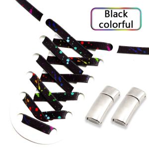 1Pair No Tie Shoelaces Magnetic Required Shoe Laces Elastic Strings for Sneakers and Tennis Shoes Flat shoestring Lazy Shoelace