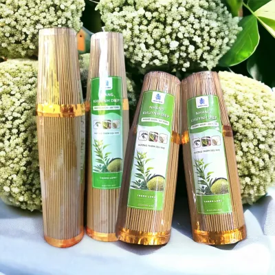 Nhang Khuynh Diệp 3 tấc 4 tấc Nhang thơm từ lá Khuynh diệp tự nhiên chân mộc không nhuộm Nhang Thanh An