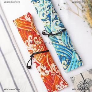 [COD] Wisdom-offere Portable Tableware Bag Japanese Printing Reusable Drink Straw Chopstick Cutlery Pouch Drawstring Bag Cutlery Bag For Spoon Fork