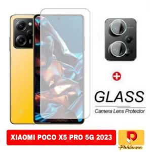 PROMO PAKET 2 IN 1 Tempered Glass XIAOMI POCO X5 PRO 5G / POCO M5 2022 Anti Gores Kaca Clear