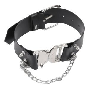 SWEET Leatherette Leg Garter Cross-Pendant Adjustable Thigh Ring Fashion Quick-Release Shoes Accessories Clubwear Accessories