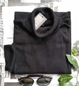 Kaos TURTLENECK RIB lengan panjang pria/wanita/atasan kaos rib turtleneck lengan panjang