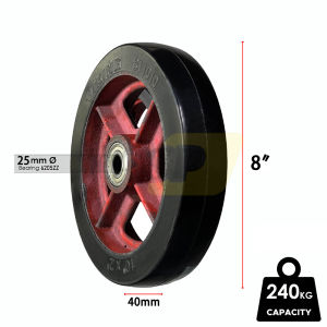 6 810 12 Inch Heavy Duty Push Cart Steel Body Rubber Wheel Replacement Of Trolley Cart