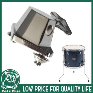 ★Same Day Shipping★ 1Pc Chrome Floor Tom Leg Mount Bracket Tom Drum Set Replacement Part Access Drum-Leg-Bracket