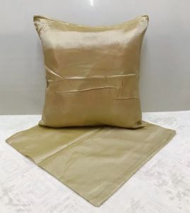 Funny Home Collection - Geena Silk Cloth Plain/Pongee Throwpillow Case WIth Zipper 18x18 inches