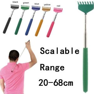 Portable Extendable Pocket Pen Clip Back Scratcher For The Elderly Retractable Hand Grip Relieve Telescopic Five-tooth Massage Tools