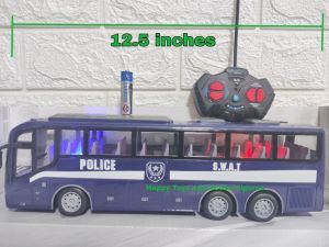 CWVS REMOTE CONTROL POLICE BUS 12 INCHES WITH LIGHTS TOY FOR KIDS