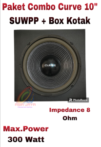 Paket Combo Speaker Curve 10 25H100SUWPP + Box 10 Inch Kotak Single