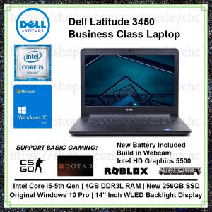Dell Latitude 3450 Intel Core i5-5th Gen Business Class Laptop | Gaming | Editing | Photoshop | Autocad | MS Office 2021
