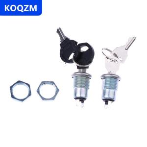 [COD] KOQZM 1 Bộ điện thoại khóa an ninh Power switch s1203 2pin 2 phím 12 mét thép không gỉ điện tử Key Switch on off khóa chuyển đổi