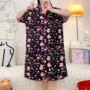 *รุ่นใหม่ในปี 2026 **ซื้อ1แถม1(แฟชั่นเสื้อยืดคอกลม)*ขนาดใหญ่พิเศษชุดนอนลายการ์ตูนน่ารัก ผ้าไหมอิตาลี การจัดส่งแบบสปอต