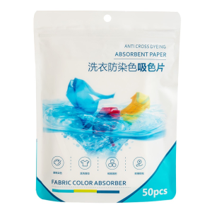 Big Pack 50pcs Anti Dye Sheet Mix Color Proof Absorption Sheet Anti Dyed Cloth Laundry 防染色衣服吸色纸 Cucian Kain Tanpa Dicelup Hari Raya Ramadan Sabun Cuci Baju Pembersihan bersih tuala Gotong Royong Jamuan Serbuk Baju